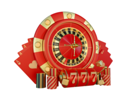 modern poker kaart met roulette element png