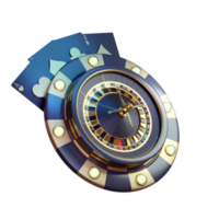 moderno stile poker carta con roulette png