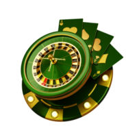 moderno stile poker carta con roulette png