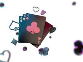 donker stijl poker kaart element png