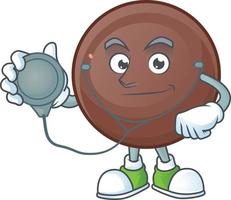 un imagen de Rico chocolate pelota dibujos animados personaje vector