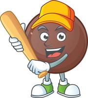 un imagen de Rico chocolate pelota dibujos animados personaje vector