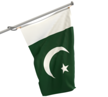 pakistan dag flagga vinka vit isolerat regering klok patriotism nationell frihet Land måne stjärna grön muslim isalam religion kultur 23 Mars oberoende monument händelse semester.3d framställa png