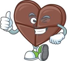 Chocolate bar love cartoon character style vector