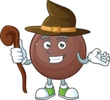 A picture of rich chocolate ball cartoon character vector