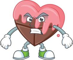amor chocolate con rosado dibujos animados personaje estilo vector