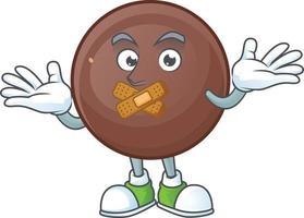 A picture of rich chocolate ball cartoon character vector