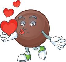 A picture of rich chocolate ball cartoon character vector