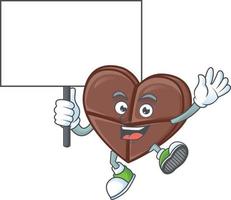chocolate bar amor dibujos animados personaje estilo vector