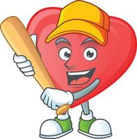 Red love cartoon character style vector