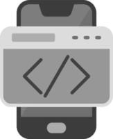 Smartphone Coding Vector Icon