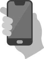 Hands holding mobile phone Vector Icon
