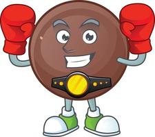 A picture of rich chocolate ball cartoon character vector