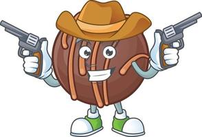 Chocolate praline ball cartoon character style vector