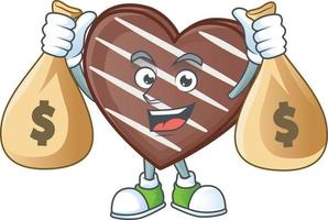 Stripes chocolate bar cartoon character style vector