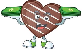 Stripes chocolate bar cartoon character style vector