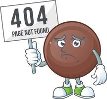 un imagen de Rico chocolate pelota dibujos animados personaje vector