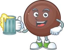 A picture of rich chocolate ball cartoon character vector