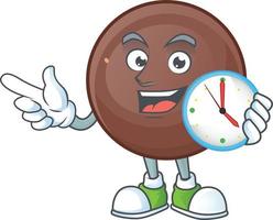 A picture of rich chocolate ball cartoon character vector