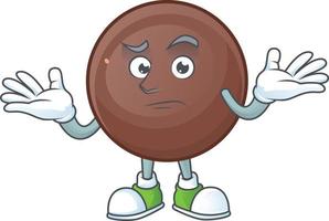 A picture of rich chocolate ball cartoon character vector