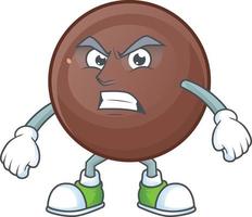 A picture of rich chocolate ball cartoon character vector