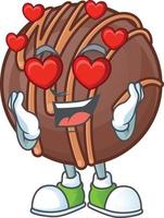 Chocolate praline ball cartoon character style vector