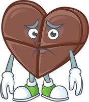 Chocolate bar love cartoon character style vector