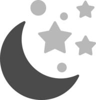 icono de vector de luna y estrellas