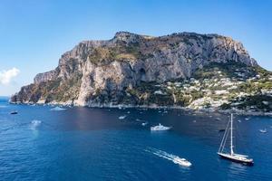 Capri Island on a beautiful summer day along the Amalfi Coast in Italy photo