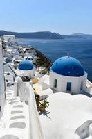 el Santo espiridón santo ortodoxo Iglesia en el griego isla de santorini foto