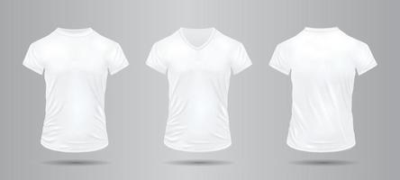 blanco 3d camiseta burlarse de arriba vector
