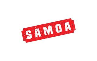 SAMOA stamp rubber with grunge style on white background vector