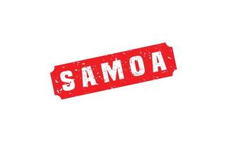 SAMOA stamp rubber with grunge style on white background vector