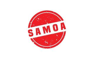 SAMOA stamp rubber with grunge style on white background vector