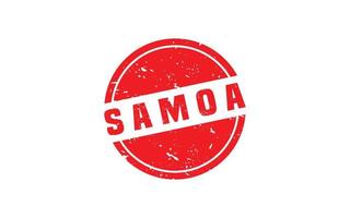 SAMOA stamp rubber with grunge style on white background vector