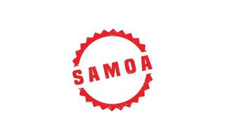 SAMOA stamp rubber with grunge style on white background vector