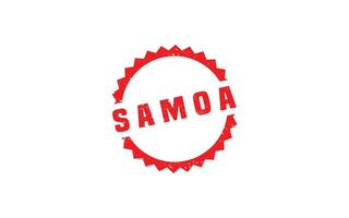 SAMOA stamp rubber with grunge style on white background vector