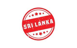 sri lanka sello caucho con grunge estilo en blanco antecedentes vector