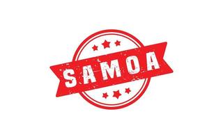 SAMOA stamp rubber with grunge style on white background vector