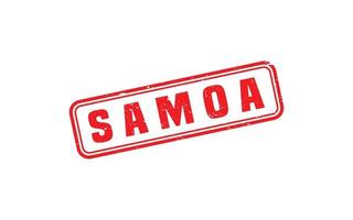 SAMOA stamp rubber with grunge style on white background vector