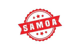 SAMOA stamp rubber with grunge style on white background vector