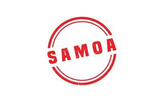 SAMOA stamp rubber with grunge style on white background vector