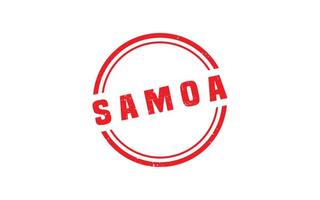 SAMOA stamp rubber with grunge style on white background vector