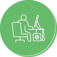 Computer Worker Vector Icon