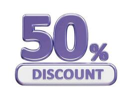Discount sale percentage  vector illustration 3d render