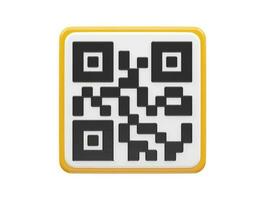 Qr code 3d illustration vector element transparent