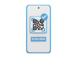 qr código 3d ilustración vector elemento transparente