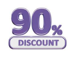 Discount sale percentage  vector illustration 3d render