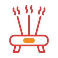 incense icon duotone red style chinese new year illustration vector perfect.