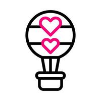 air balloon icon duocolor pink style valentine illustration vector element and symbol perfect.